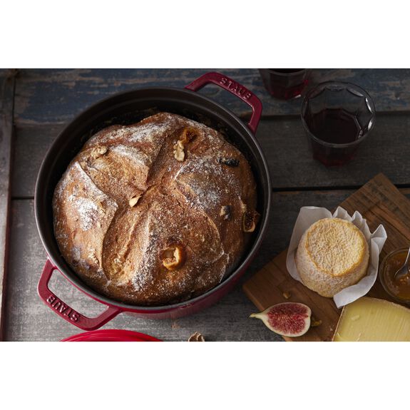 No-knead sourdough cooked in a cast-iron pot what?