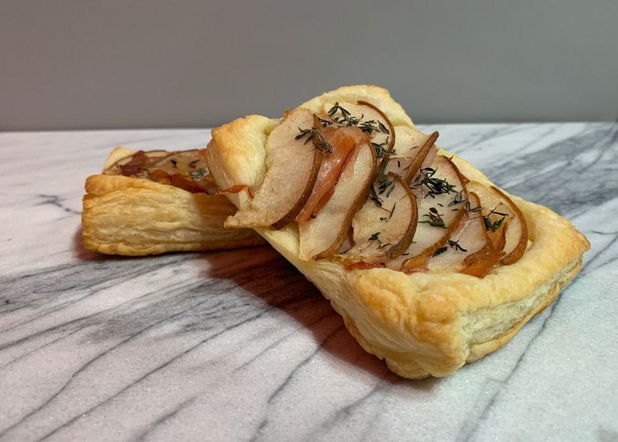 Pear, Proscuitto & Gorgonzola Puff Pastry