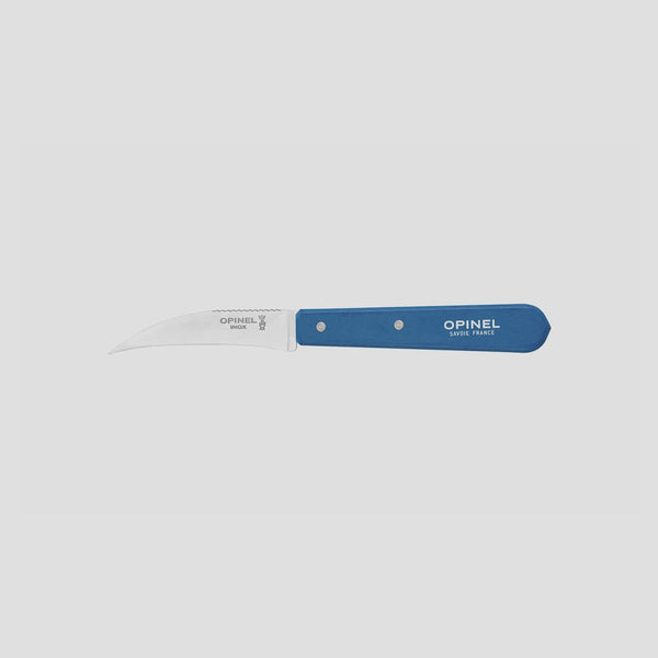 Opinel knife blade on a white background