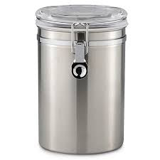 OGGI Stainless Steel Clamp Canister w/ Clear Lid & Reviews