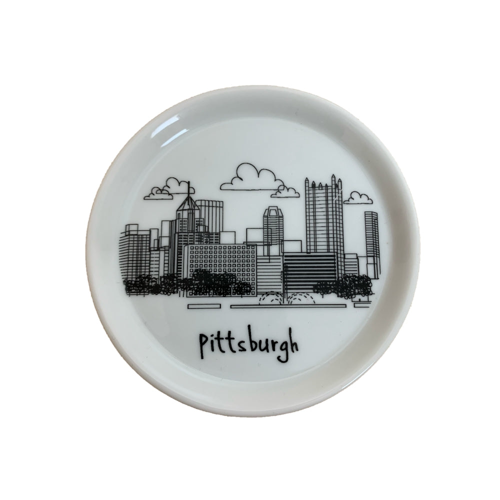 Pittsburgh Skyline Coaster with Cork Back