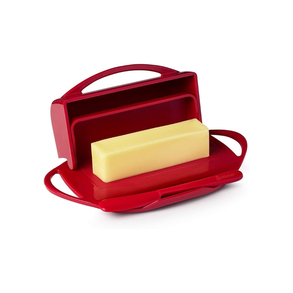 BUTTERIE BUTTER DISH IN RED